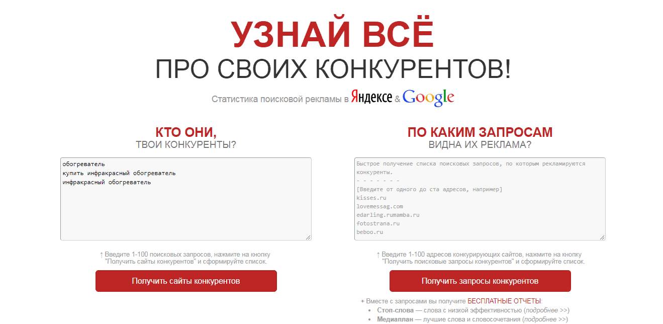 Сервисы анализа конкурентов в Яндекс Директ